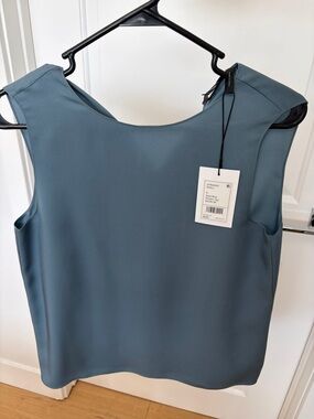Theory Sleeveless Blouse in Slate Blue
